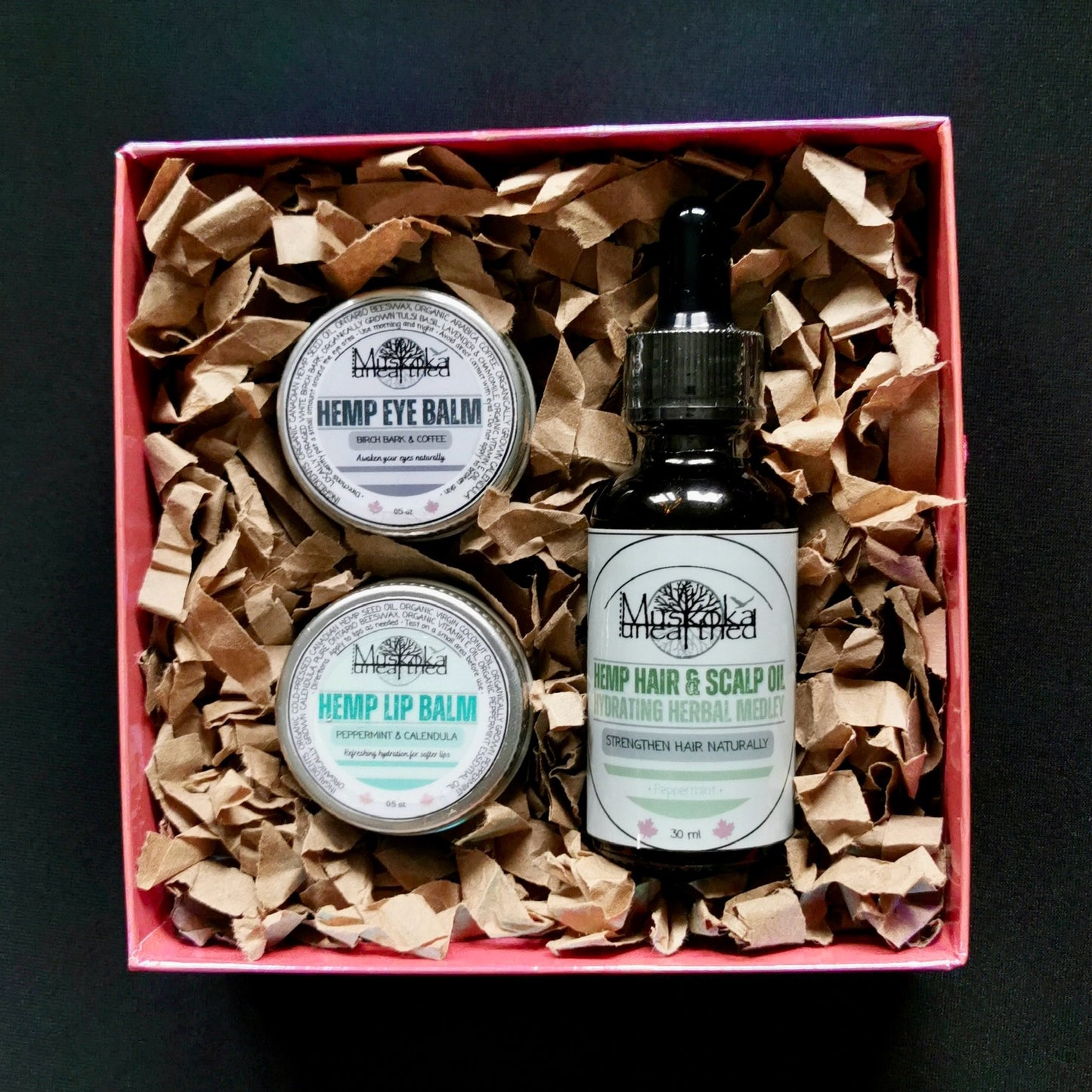Hydrating Herbal Hemp Hair & Balm Set - Cooling Peppermint