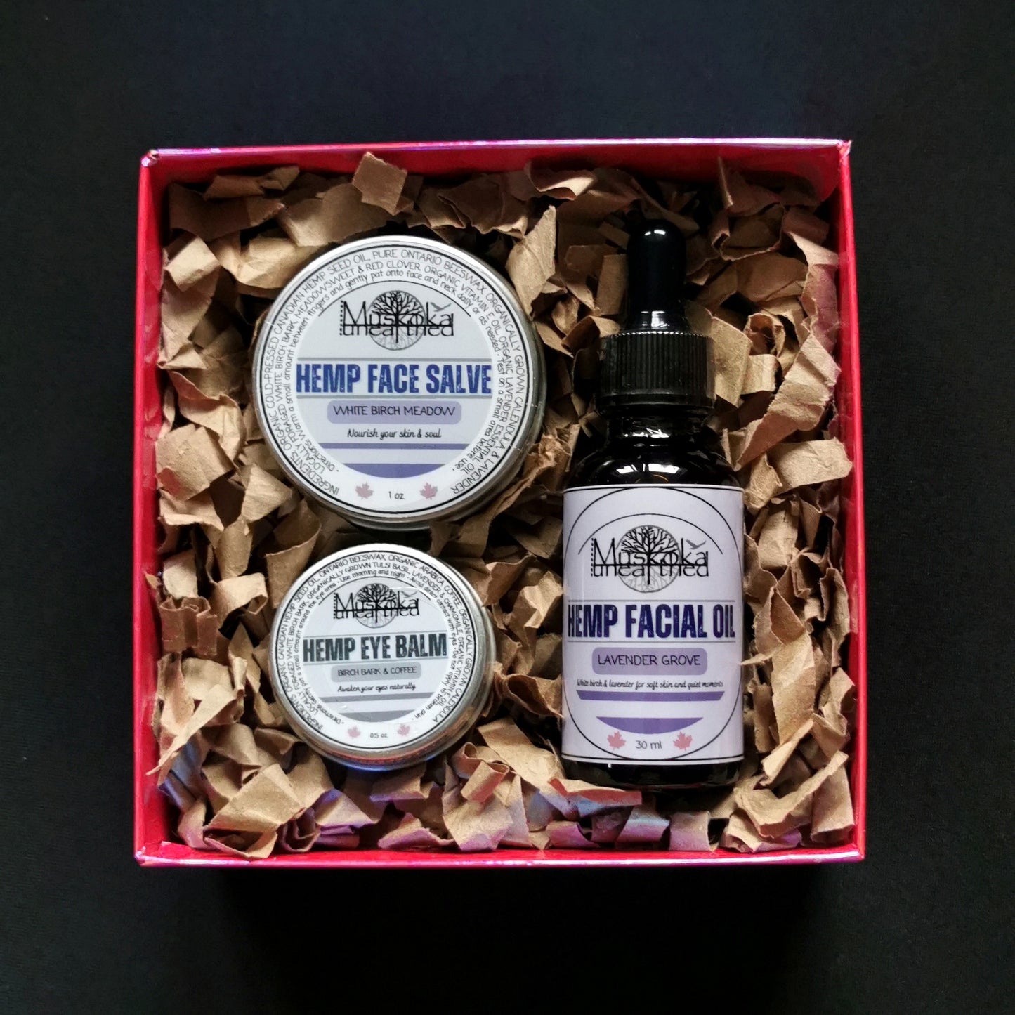 Lavender & Birch Hemp Face Care Set Deluxe