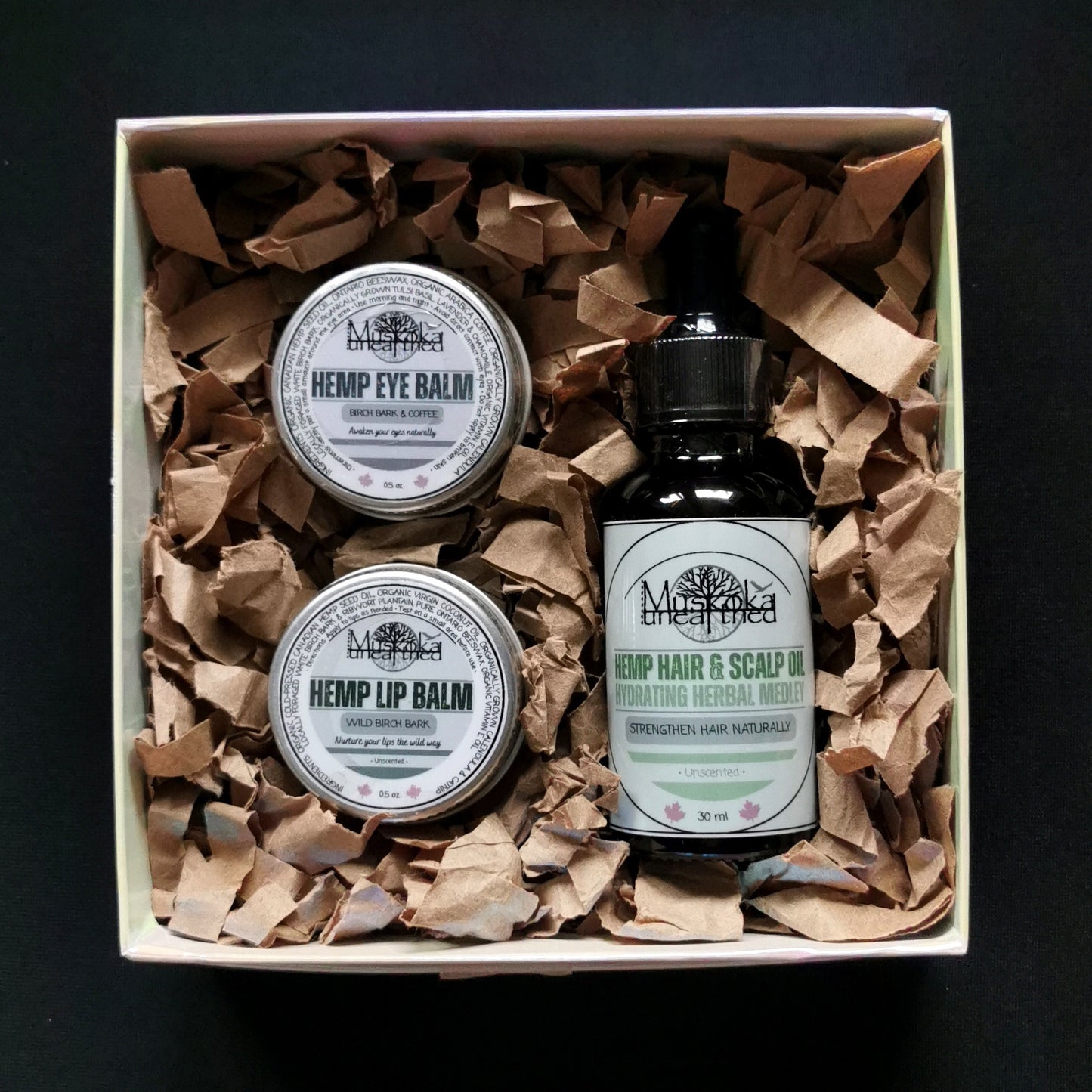 Hydrating Herbal Hemp Hair & Balm Set - Unscented