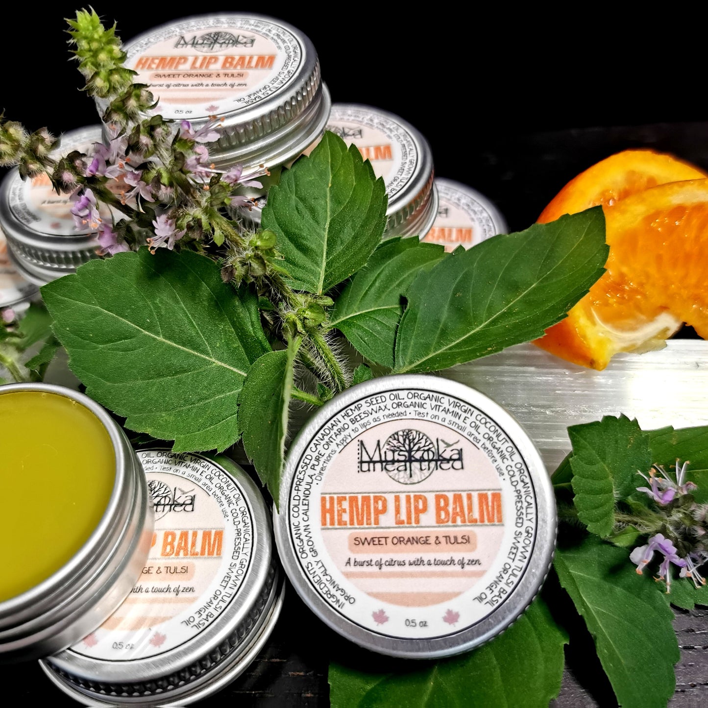 Sweet Orange & Tulsi Hemp Lip Balm 0.5oz